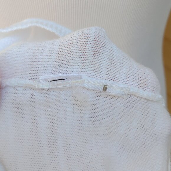 LOFT White Knit Crewneck Top Short Sleeves Solid Comfy Casual Cotton - Picture 12 of 12